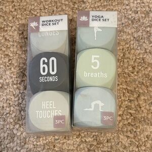 Yoga Dice Set - Gray and Green set 2 new